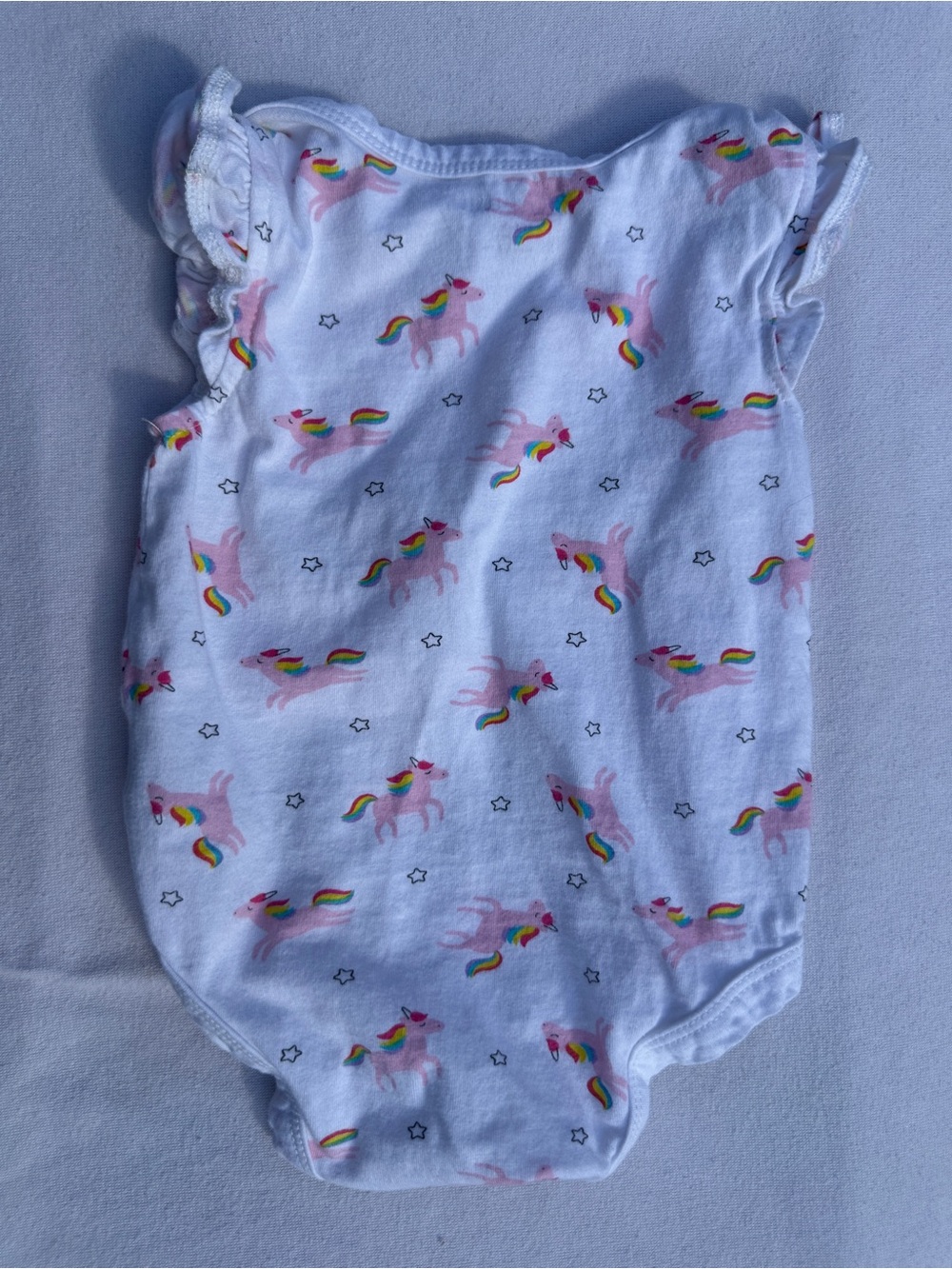 3-Pack Girls' Sleeveless Bodysuits & Romper - Unicorns, Floral, Pink Trim(44) - Picture 7 of 7